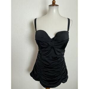 Torrid Swim Tankini Bikini Top Ruched Swimwear